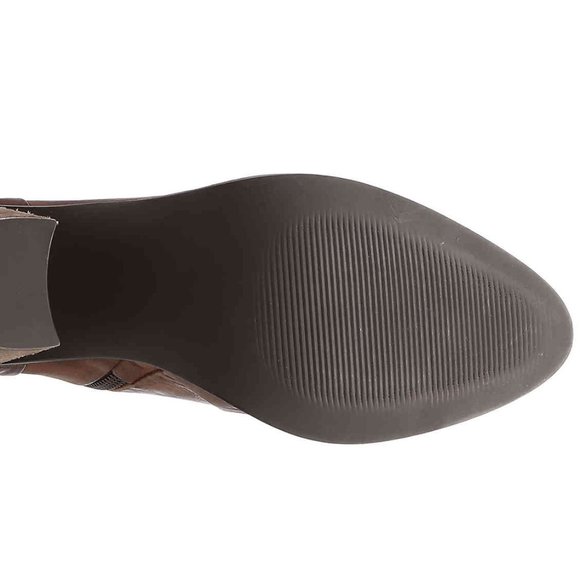 BRUSQUE New GARDA Platform High Ankle Fashion Heeled Boot Leather Brown Black 41 - Picture 6 of 16